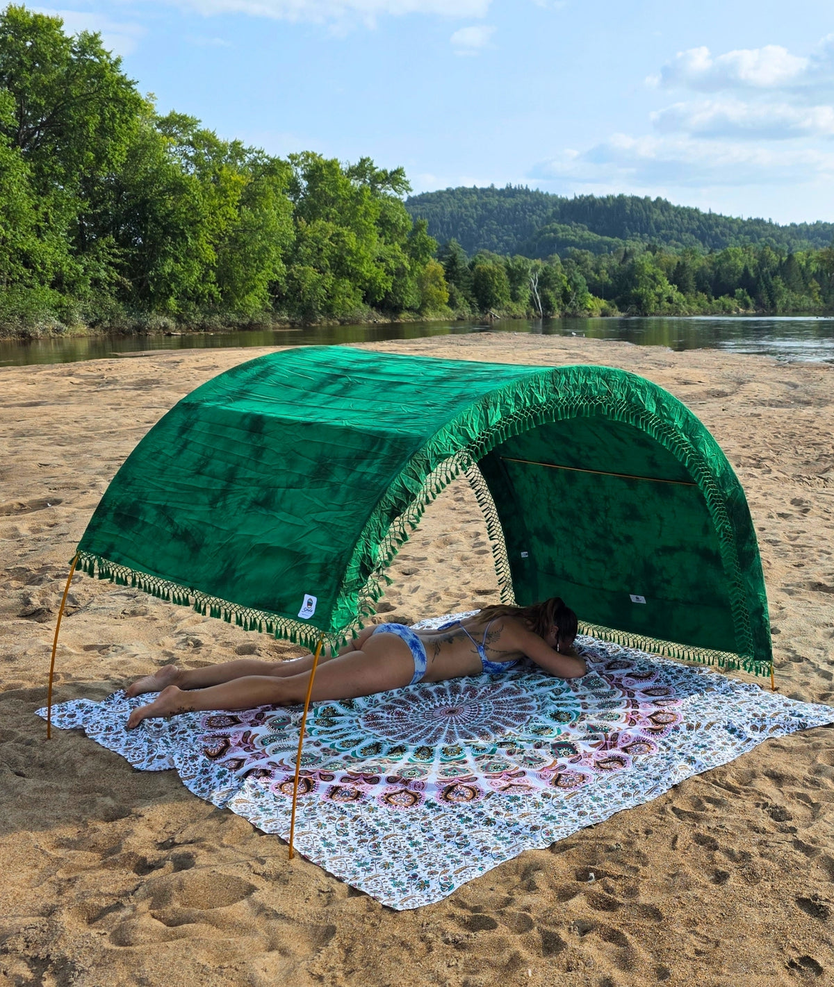 Cabana de plage en coton, facile à transporter