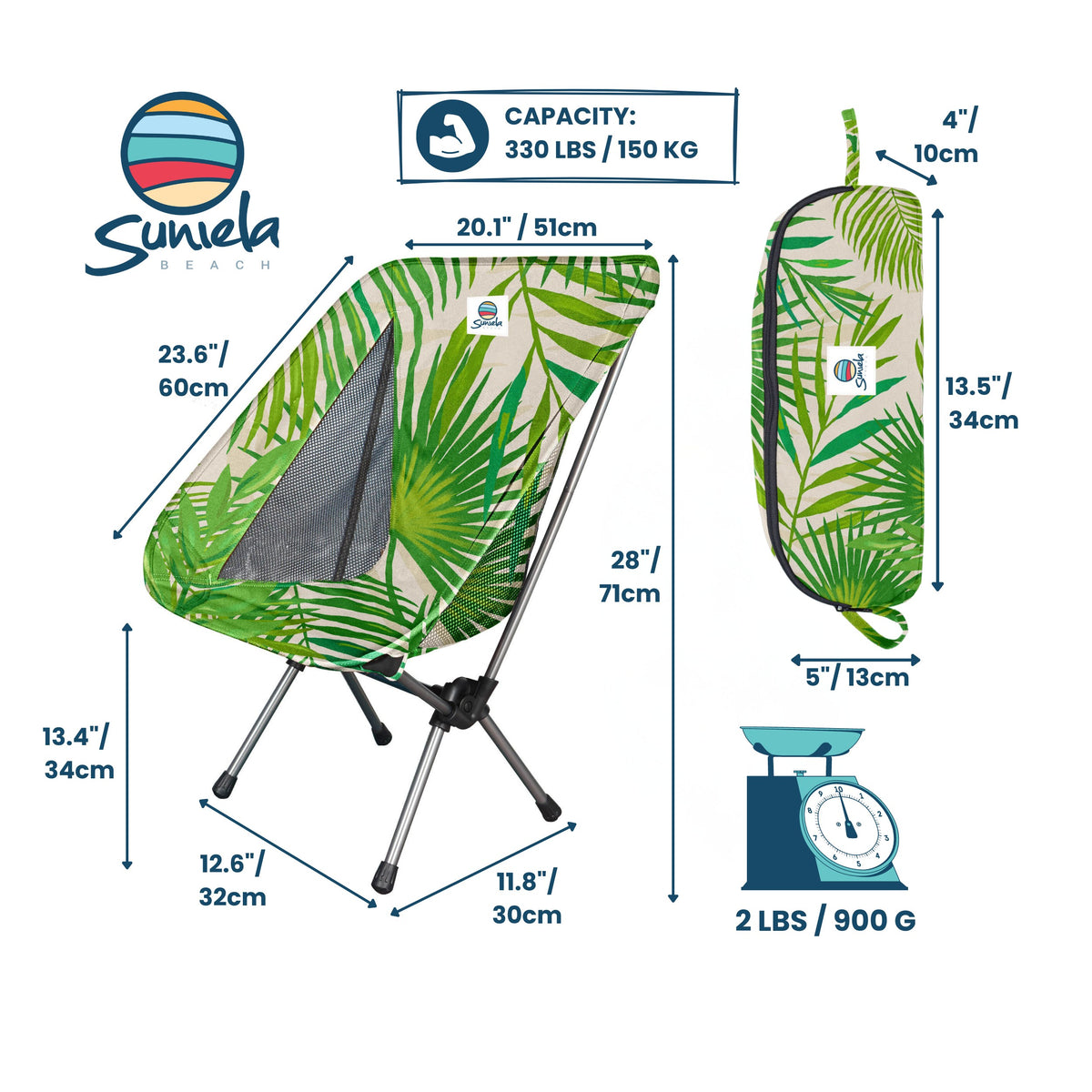Suniela Beach premium packable outdoor chair