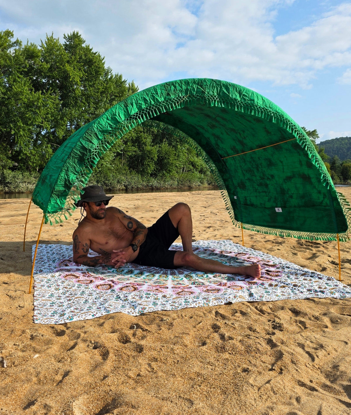 Cabana de plage en coton, facile à transporter