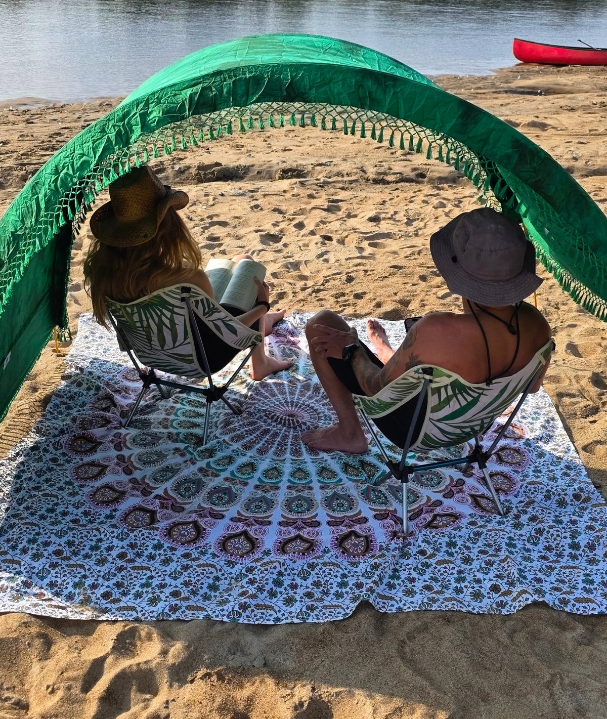 Cabana de plage en coton, facile à transporter