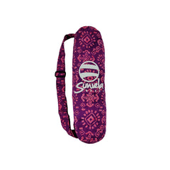 Hand dyed batik beach bag in vibrant purple_printTribalEggplant